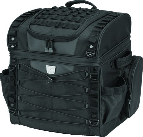 Kuryakyn Momentum Vagabond Bags 5285 Saddle Bag, Vagabond, Sissy Bar, 1,200 Denier, Black, Universal, Each thumbnail 5