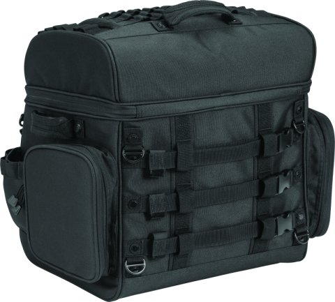 Kuryakyn Momentum Vagabond Bags 5285 Saddle Bag, Vagabond, Sissy Bar, 1,200 Denier, Black, Universal, Each thumbnail 7