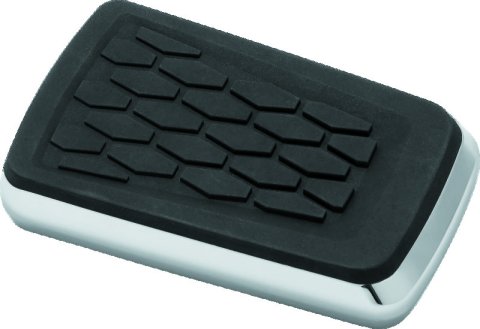 Kuryakyn Hex Brake Pedal Pads 5914 Pad, Hex, Aluminum/Rubber, Chrome, Harley-Davidson®, Each thumbnail 3