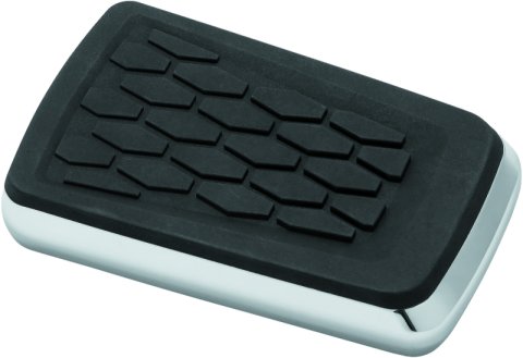 Kuryakyn Hex Brake Pedal Pads 5914 Pad, Hex, Aluminum/Rubber, Chrome, Harley-Davidson®, Each thumbnail 4