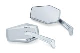 Kuryakyn Hex Mirrors 5918 Side View Mirrors, Hex, Flat Glass, Manual, Unique Shape, Aluminum, Chrome, Pair thumbnail 2