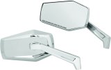 Kuryakyn Hex Mirrors 5918 Side View Mirrors, Hex, Flat Glass, Manual, Unique Shape, Aluminum, Chrome, Pair thumbnail 3