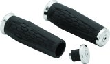 Kuryakyn Hex Grips 5926 Grips, Hex, Aluminum, Chrome, Twist Throttle Compatible, 1 in. Bar Diameter, Universal, Pair thumbnail 2