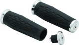 Kuryakyn Hex Grips 5926 Grips, Hex, Aluminum, Chrome, Twist Throttle Compatible, 1 in. Bar Diameter, Universal, Pair thumbnail 3