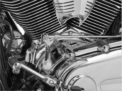Kuryakyn Cylinder Base Covers 8393 Cover, Steel, Chrome, Bolts Included, Harley-Davidson®, Kit thumbnail 1