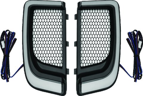 Kuryakyn Tracer LED Fairing Lower Grilles 5064 TRACER LWR FAIRING GRLL BLK thumbnail 2