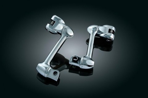 Kuryakyn Adjustable Lockable Offsets 4557 Foot Peg Adjuster, Steel, Chrome, 4 in. Adjustment, Pair thumbnail 1