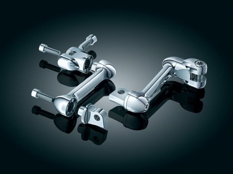 Kuryakyn Adjustable Lockable Offsets 4557 Foot Peg Adjuster, Steel, Chrome, 4 in. Adjustment, Pair thumbnail 2