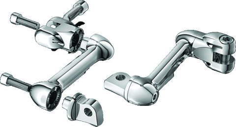 Kuryakyn Adjustable Lockable Offsets 4557 Foot Peg Adjuster, Steel, Chrome, 4 in. Adjustment, Pair thumbnail 5