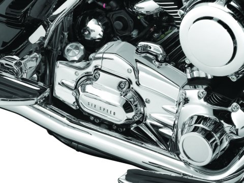 Kuryakyn Transmission Shrouds 7877 Shrouds, Steel, Chrome, Hardware Included, Harley-Davidson®, Kit thumbnail 4
