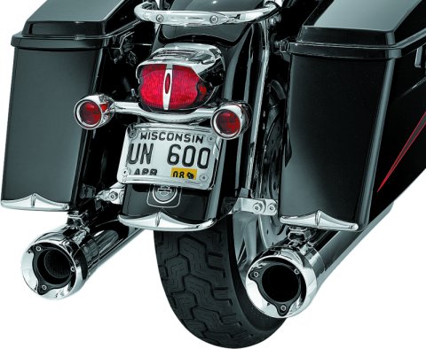 Kuryakyn Rear Saddle Bag Accents 8640 Exterior Trim Accent, Fender/Saddlebag, Plastic, Chrome, Harley-Davidson®, Set thumbnail 6
