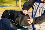 Kuryakyn Momentum Hitchhiker Trunk Rack Bags 5281 Bags, Hitchhiker, 1,200 Denier, Black, Universal, Each thumbnail 9