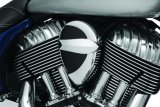 Kuryakyn Signature Series Vantage Horn Covers 5697 Cover, Vantage, Aluminum, Chrome/Black, Indian, Each thumbnail 2