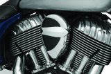 Kuryakyn Signature Series Vantage Horn Covers 5697 Cover, Vantage, Aluminum, Chrome/Black, Indian, Each thumbnail 4