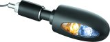 Kuryakyn Kellermann BL 1000 Collection Turn Signals 2557 Signal, 1000, LED, Clear Lens, White/Amber Light, Black Housing, Each thumbnail 2