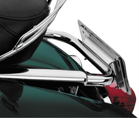 Kuryakyn Lay Down License Plate Holders 113 Holder, Down, Steel, Chrome, Each thumbnail 1