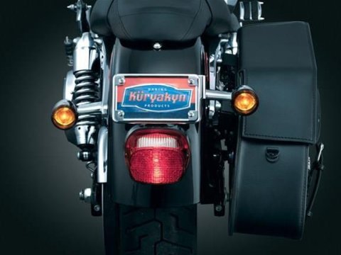 Kuryakyn License Plate Turn Signal Relocators 3155 Relocator, Mount, Steel, Chrome, Kit thumbnail 1