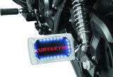 Kuryakyn Nova Curved Side-Mount License Plate Holders 3192 Mounting Bracket, Horizontal Mount, Aluminum, Chrome Plated, LED lighted, Universal, Each thumbnail 6