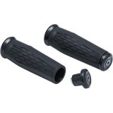 Kuryakyn Hex Grips 5929 Grips, Hex, Aluminum, Black, Twist Throttle Compatible, 7/8 in. Bar Diameter, Universal, Pair thumbnail 1