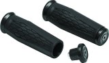 Kuryakyn Hex Grips 5929 Grips, Hex, Aluminum, Black, Twist Throttle Compatible, 7/8 in. Bar Diameter, Universal, Pair thumbnail 2