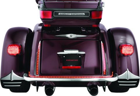 Kuryakyn Mud Flaps 7220 Flaps, Rear, Rubber, Black and Chrome, Harley-Davidson®, Pair thumbnail 5