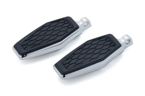 Kuryakyn Hex Pegs 5904 Foot Pegs, Hex, Aluminum/Rubber, Chrome, Harley-Davidson®, Pair thumbnail 1