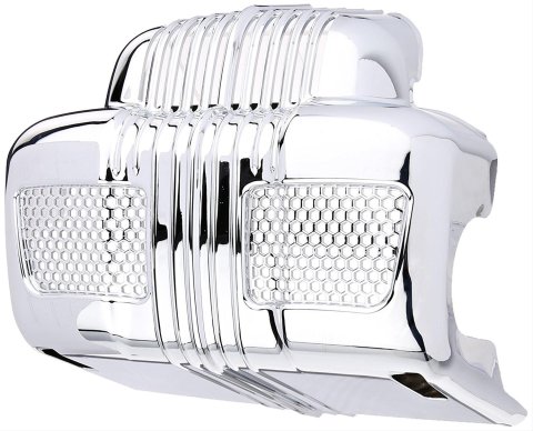 Kuryakyn Coolant Pump Covers 7677 Cover, Snap-in, ABS Plastic, Chrome, Harley-Davidson®, Each thumbnail 1