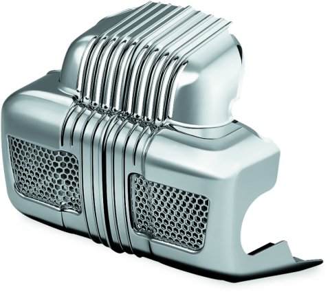 Kuryakyn Coolant Pump Covers 7677 Cover, Snap-in, ABS Plastic, Chrome, Harley-Davidson®, Each thumbnail 2