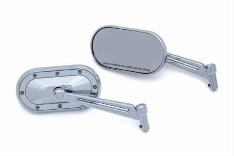 Kuryakyn Heavy Industry Mirrors 1736 Side View Mirrors, HEAVY INDUSTRY MIRRORS CHR thumbnail 1