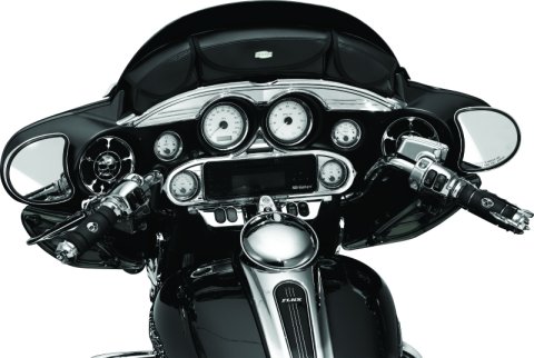 Kuryakyn Stereo Accents 3765 Motorcycle Accent, ABS Plastic, Chrome Finish, Self Adhesive, Harley-Davidson® thumbnail 4