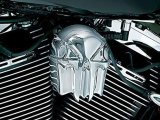 Kuryakyn Skull Horn Covers 7718 Cover, Skull, ABS Plastic, Chrome, Adhesive Mount, Harley-Davidson®, Each thumbnail 4