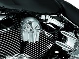 Kuryakyn Skull Horn Covers 7718 Cover, Skull, ABS Plastic, Chrome, Adhesive Mount, Harley-Davidson®, Each thumbnail 5