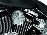 Kuryakyn Skull Horn Covers 7718 Cover, Skull, ABS Plastic, Chrome, Adhesive Mount, Harley-Davidson®, Each thumbnail 6