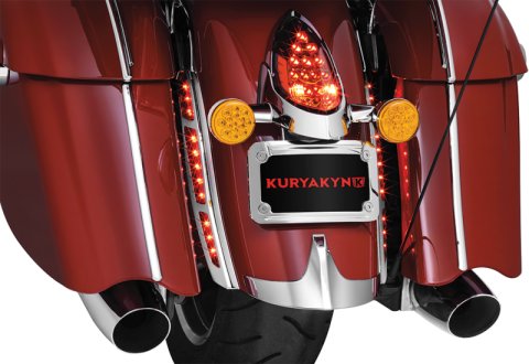 Kuryakyn Light Bars, Pods and Fog Lights 2898 LED REAR FNDR STRP LIGHTS CHR thumbnail 5