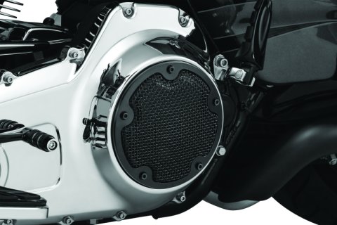 Kuryakyn Clutch Housing Covers 6527 MESH DERBY COVER BLK thumbnail 3