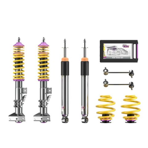 KW Variant 3 Coilover Kits for 1998-2002 Z3 - 35220017 Kits, 3, 1.2 2.3 in. Lowered Front, 0.8 2.0 in. Lowered Rear, Shocks, Yellow Powdercoated Springs, BMW, Kit thumbnail 2