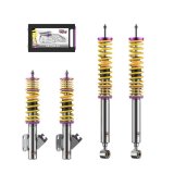 KW Variant 3 Coilover Kits for 1994-1998 240SX - 35285003 Kits, 3, 1.2 2.3 in. Lowered Front, 0.2 1.8 in. Lowered Rear, Shocks, Yellow Powdercoated Springs, Nissan, Kit thumbnail 2