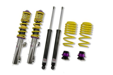 KW Variant 1 Coilover Kits 10210005 Kits, 1, 0.8 - 1.8 in. Lowered Front, 0.8 - 1.8 in. Lowered Rear, Natural/Purple Shocks, Yellow Springs, Audi, Volkswagen, Kit thumbnail 5