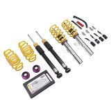 KW Variant 2 Coilover Kits 1528000R Kits, 2, 0.6 - 1.8 in. Lowered Front, 0.8 - 2.0 in. Lowered Rear, Natural/Yellow Shocks, Yellow Springs, Volkswagen, Kit thumbnail 2
