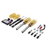 KW Variant 2 Coilover Kits 1528000R Kits, 2, 0.6 - 1.8 in. Lowered Front, 0.8 - 2.0 in. Lowered Rear, Natural/Yellow Shocks, Yellow Springs, Volkswagen, Kit thumbnail 3