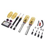 KW Variant 2 Coilover Kits 1528000R Kits, 2, 0.6 - 1.8 in. Lowered Front, 0.8 - 2.0 in. Lowered Rear, Natural/Yellow Shocks, Yellow Springs, Volkswagen, Kit thumbnail 5