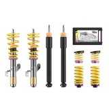 KW Variant 1 Coilover Kits 102200AE Kits, 1, 1.0 - 2.2 in. Lowered Front, 1.4 - 2.4 in. Lowered Rear, Natural/Purple Shocks, Yellow Springs, BMW, Kit thumbnail 2
