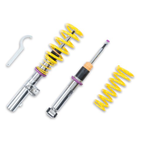 KW Variant 2 Coilover Kits 1522000Z Kits, 2, 1.2 - 2.0 in. Lowered Front, 1.2 - 2.4 in. Lowered Rear, Natural/Yellow Shocks, Yellow Springs, BMW, Kit thumbnail 9