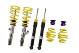 KW Variant 1 Coilover Kits 10220072 Kits, 1, 0.6 - 1.6 in. Lowered Front, 0.4 - 1.4 in. Lowered Rear, Natural/Purple Shocks, Yellow Springs, BMW, Kit thumbnail 4