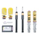 KW Variant 2 Coilover Kits 15210005 Kits, 2, 0.8 - 1.8 in. Lowered Front, 0.8 - 1.8 in. Lowered Rear, Natural/Yellow Shocks, Yellow Springs, Audi, Volkswagen, Kit thumbnail 3
