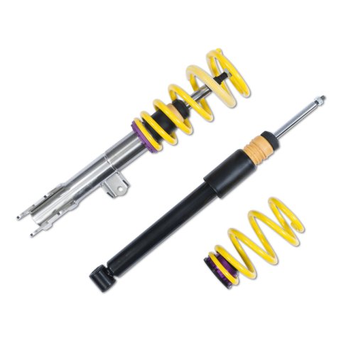 KW Variant 1 Coilover Kits 10225072 Kits, 1, 1.2 - 2.0 in. Lowered Front, 1.2 - 2.2 in. Lowered Rear, Natural/Purple Shocks, Yellow Springs, Mercedes, Kit thumbnail 4