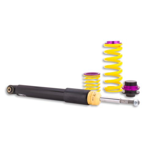 KW Variant 1 Coilover Kits 10220083 Kits, 1, 0.4 - 1.5 in. Lowered Front, 0.2 - 1.4 in. Lowered Rear, Natural/Purple Shocks, Yellow Springs, BMW, Kit thumbnail 8