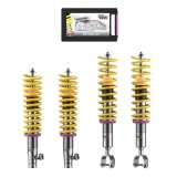 KW Variant 3 Coilover Kits for 1992-1995 CIVIC, 1993-1997 CIVIC DEL SOL - 35250002 Kits, 3, 1.7 2.9 in. Lowered Front and Rear, Shocks, Yellow Powdercoated Springs, use on Honda®, Kit thumbnail 2