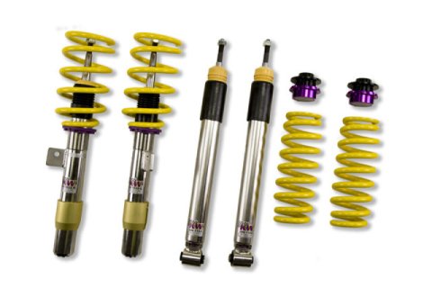 KW Variant 3 Coilover Kits 35220083 Kits, 3, 0.4 - 1.5 in. Lowered Front, 0.2 - 1.4 in. Lowered Rear, Shocks, Yellow Powdercoated Springs, BMW, Kit thumbnail 4
