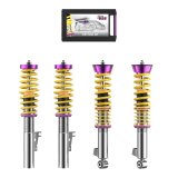 KW Variant 1 Coilover Kits 10271002 Kits, 1, 0.8 - 1.5 in. Lowered Front, 0.8 - 1.5 in. Lowered Rear, Natural/Purple Shocks, Yellow Springs, Porsche, Kit thumbnail 2